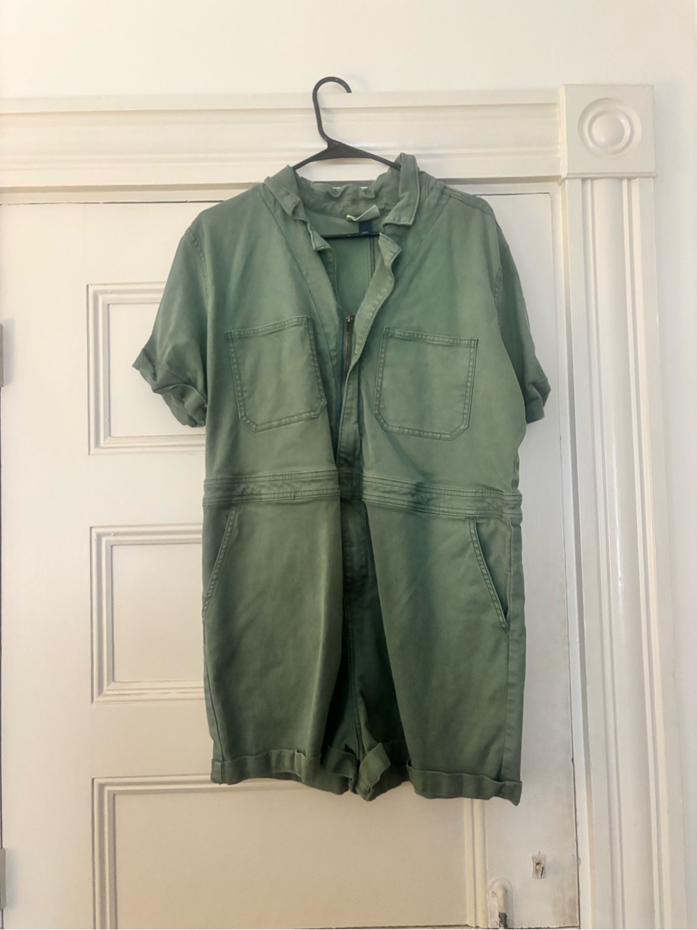 Universal Thread Olive Green Short Sleeve Utility Romper